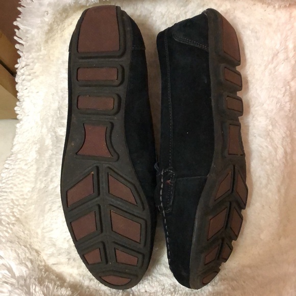 CYNTHIA ROWLEY BLACK SUEDE LOAFERS - Picture 4 of 5